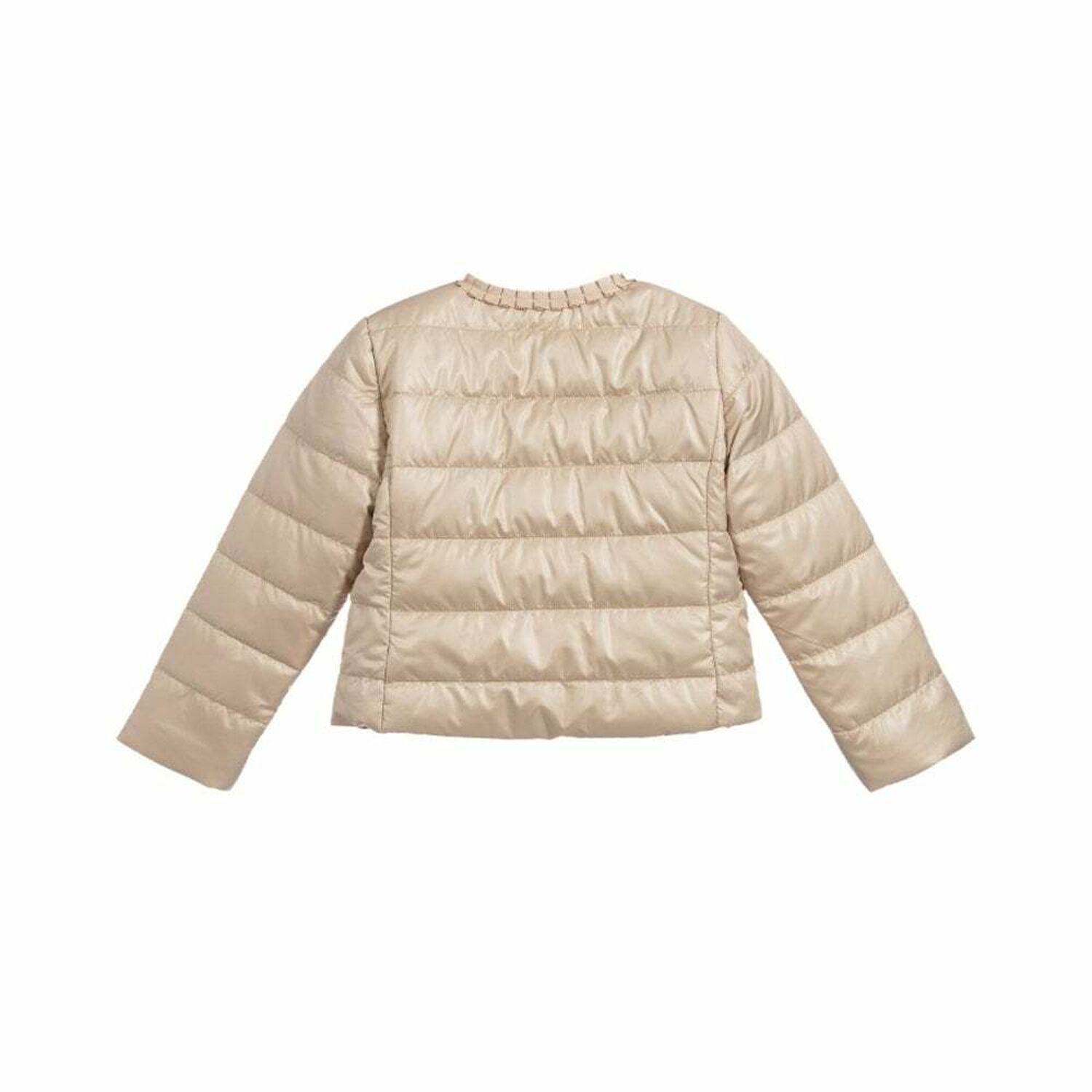 Girls Gold Puffer Jacket, 1, hi-res