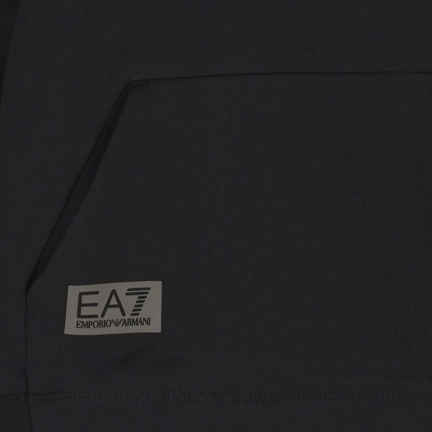 Boys Black Logo Hooded Top, 1, hi-res