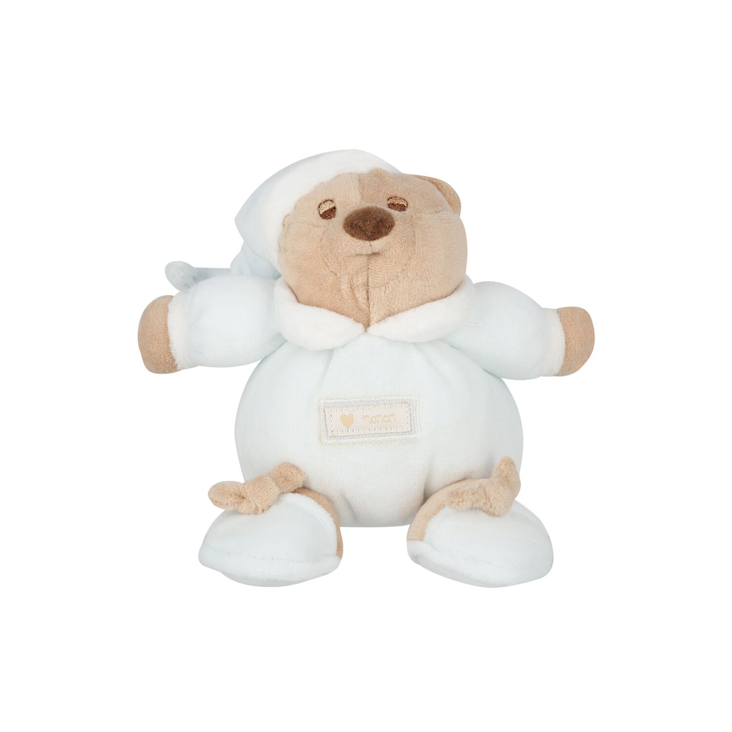 Baby Boys Blue & Beige Teddy Bear ( 13cm ) , 1, hi-res