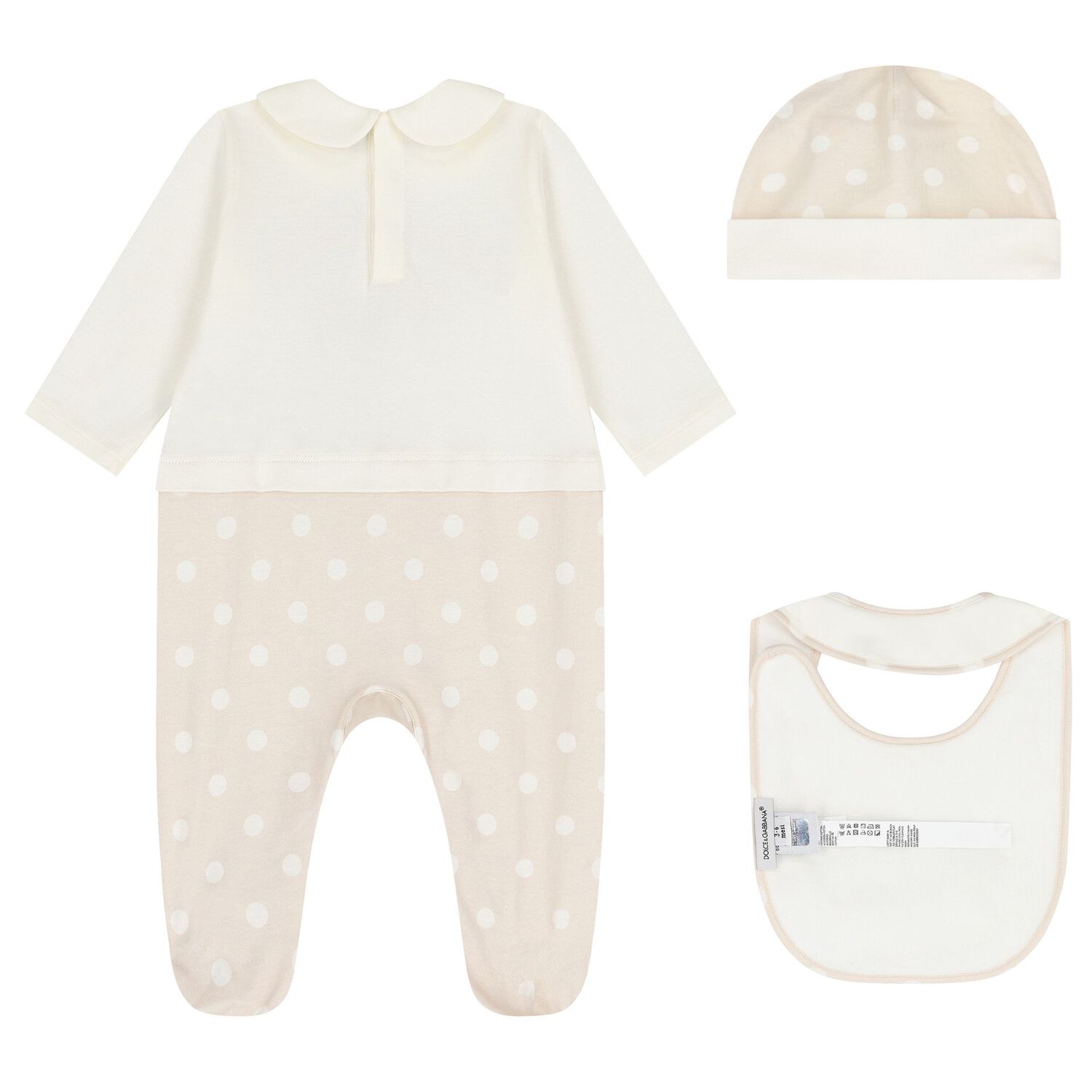 Ivory & Beige Logo Babygrow Gift Set, 1, hi-res