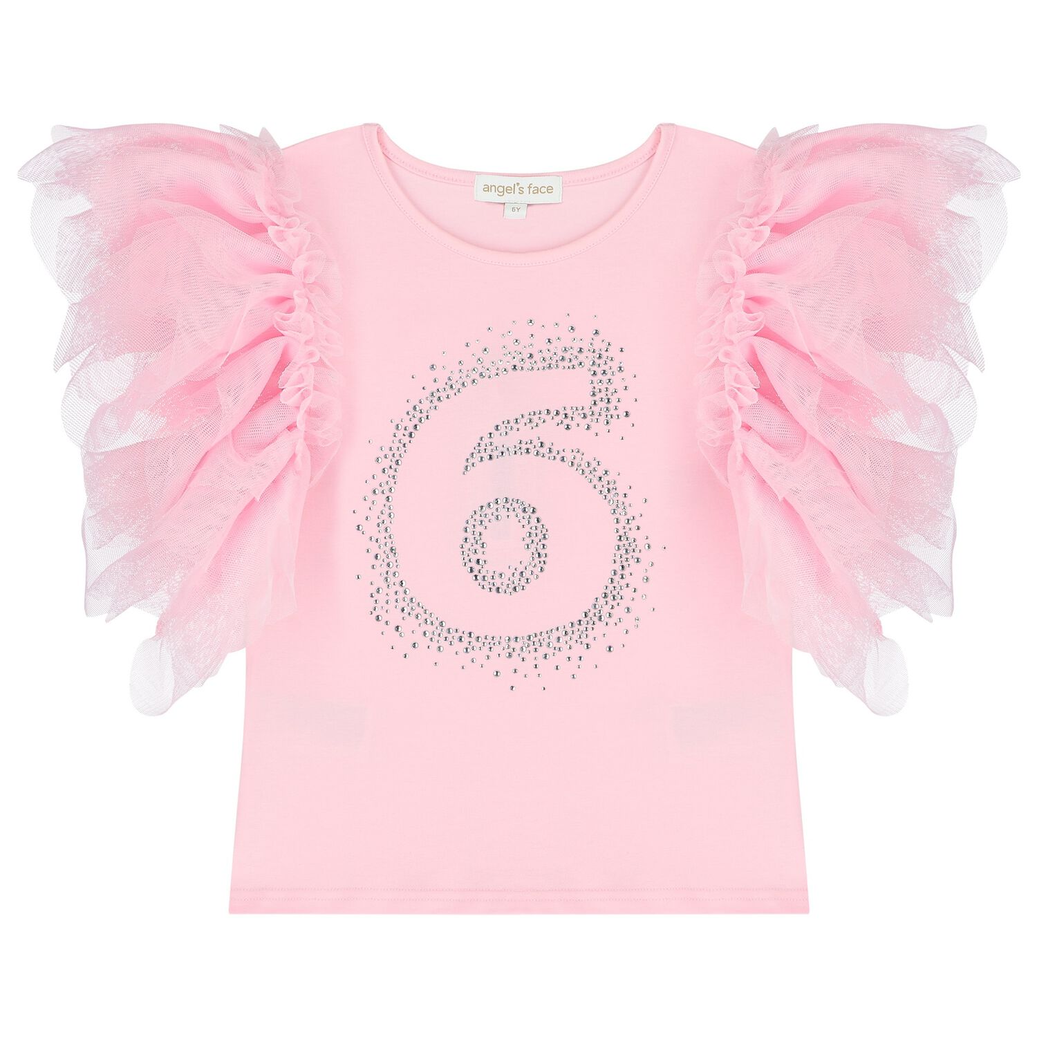 Girls Pink 6th Birthday T-Shirt, 5, hi-res image number null