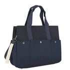Navy Blue Canvas Baby Changing Bag, 2, hi-res