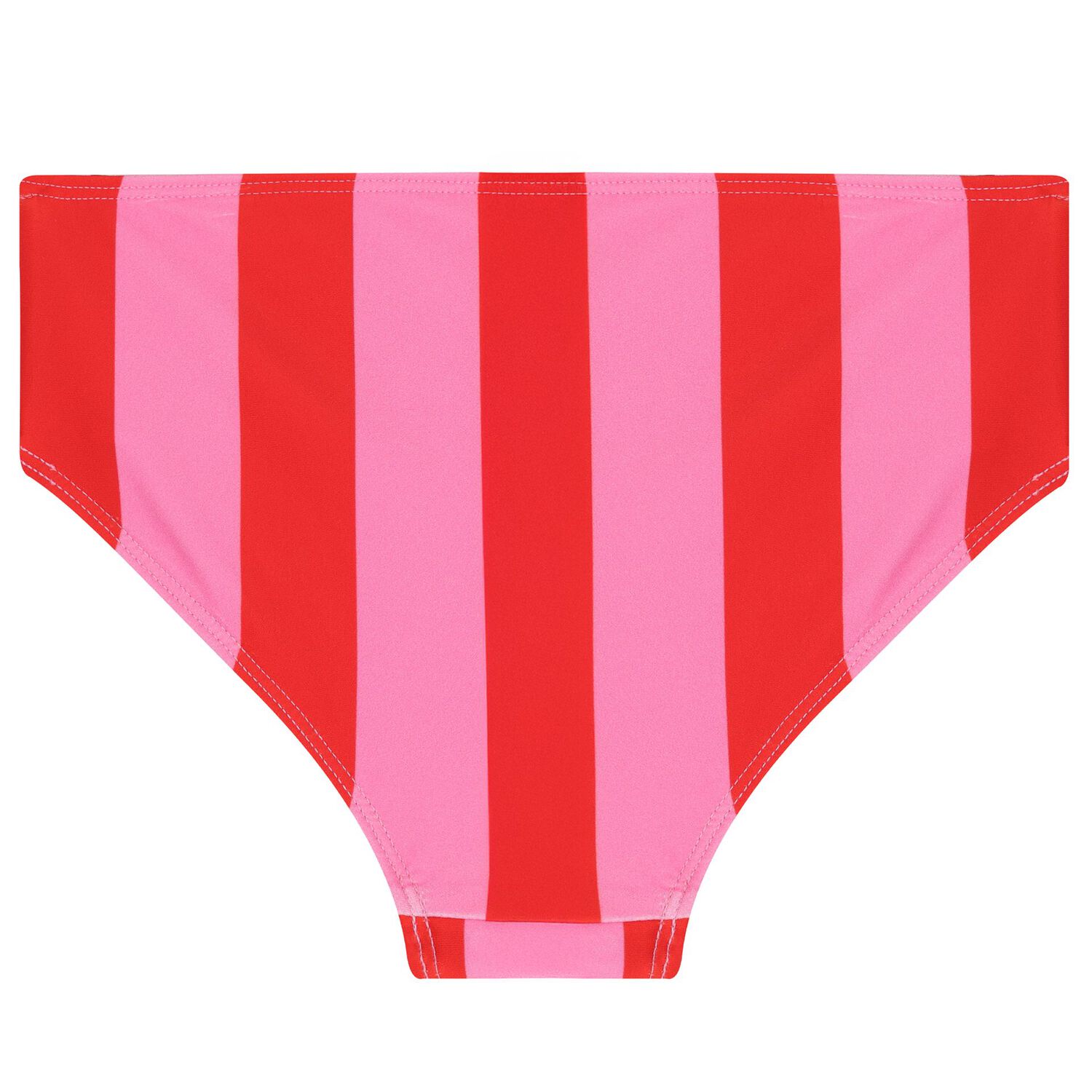 Girls Pink & Red Striped Bikini, 1, hi-res image number null