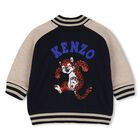 Younger Boys Beige & Navy Blue Tiger Logo Tracksuit, 1, hi-res