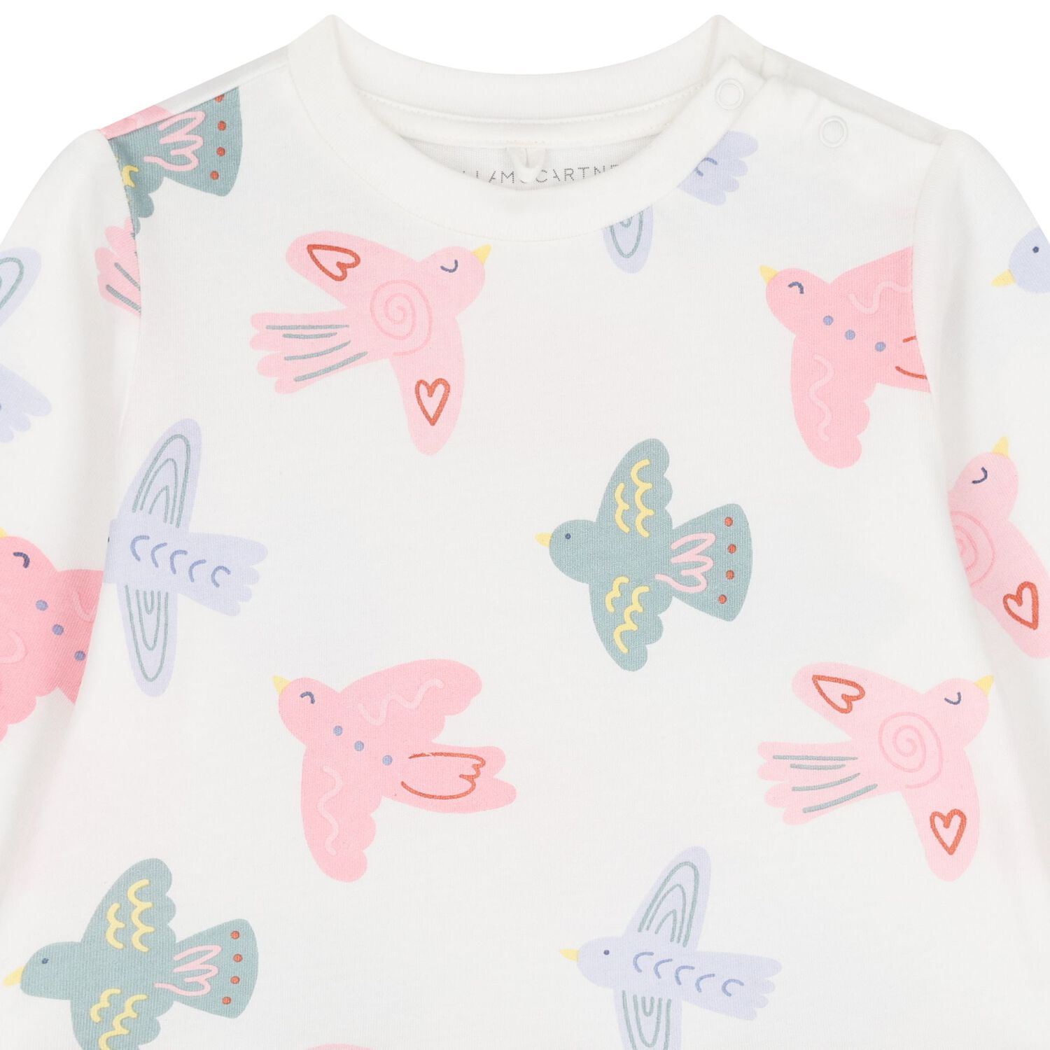Younger Girls Ivory Birds Dress, 1, hi-res