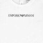 Younger Boys White Logo T-Shirt, 1, hi-res