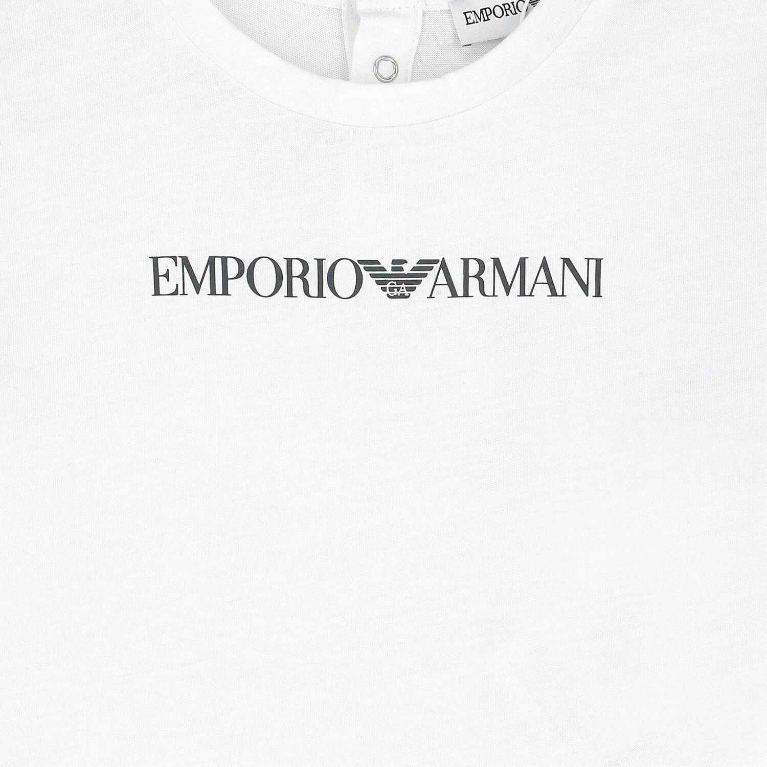 Younger Boys White Logo T-Shirt, 1, hi-res image number null