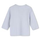 Younger Boys Blue Logo Long Sleeve Top, 3, hi-res
