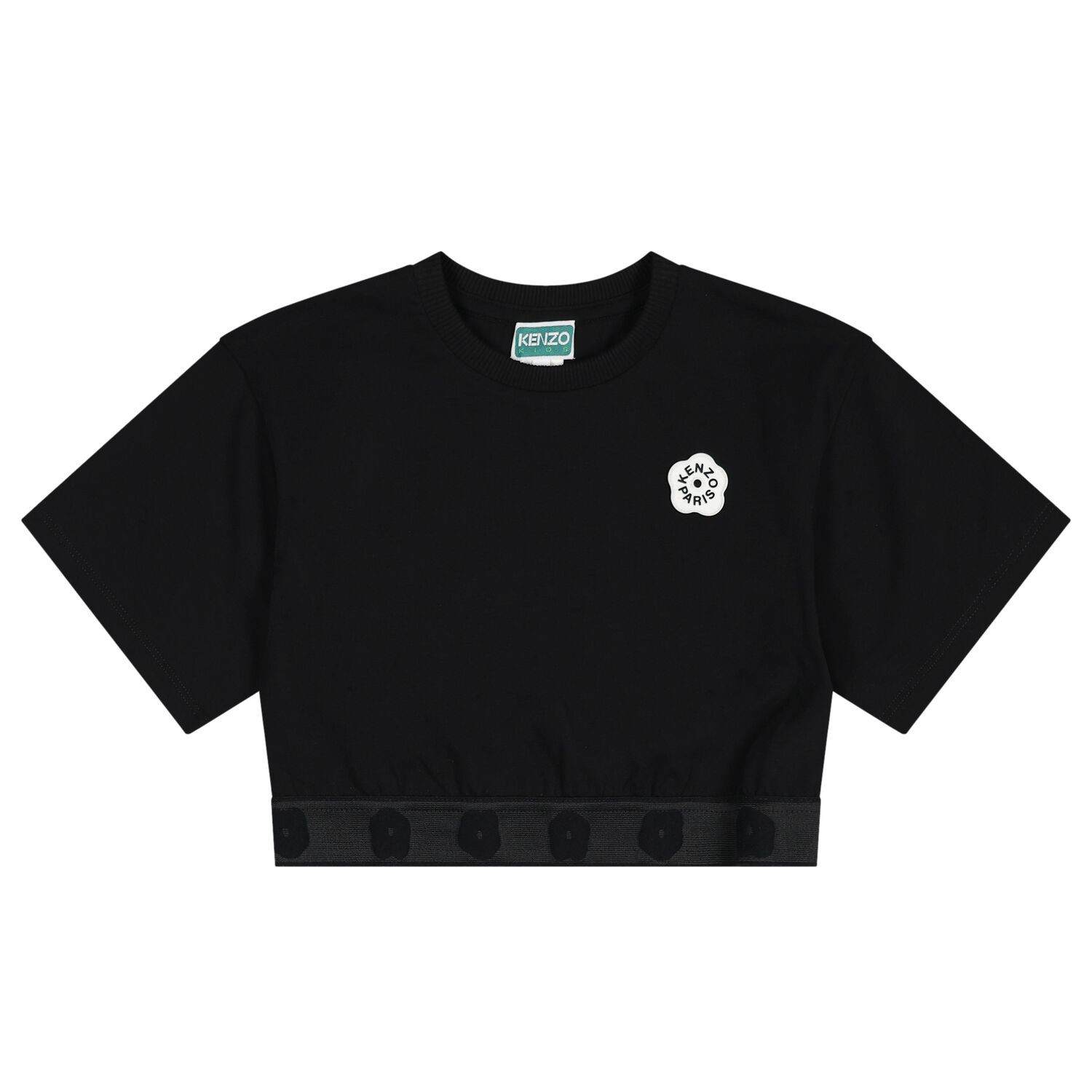 Girls Black Logo T-Shirt, 1, hi-res
