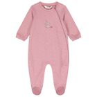 Baby Girls Ivory & Pink Bunny Babygrows ( 2-Pack ), 3, hi-res