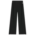 Girls Black Pleated Trousers, 2, hi-res