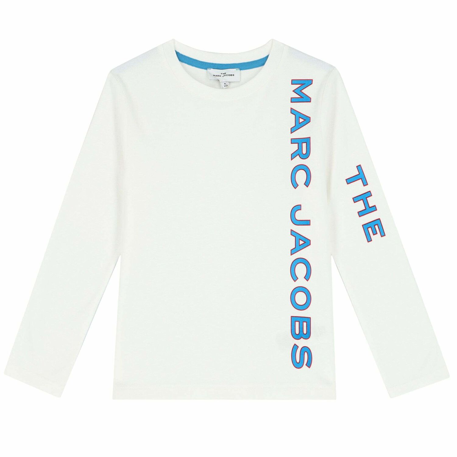 Boys Ivory White Logo Long Sleeve Top, 1, hi-res image number null