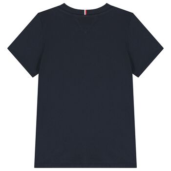 Boys Navy Blue Logo T-Shirt