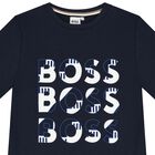 Boys Navy Blue Logo T-Shirt, 4, hi-res