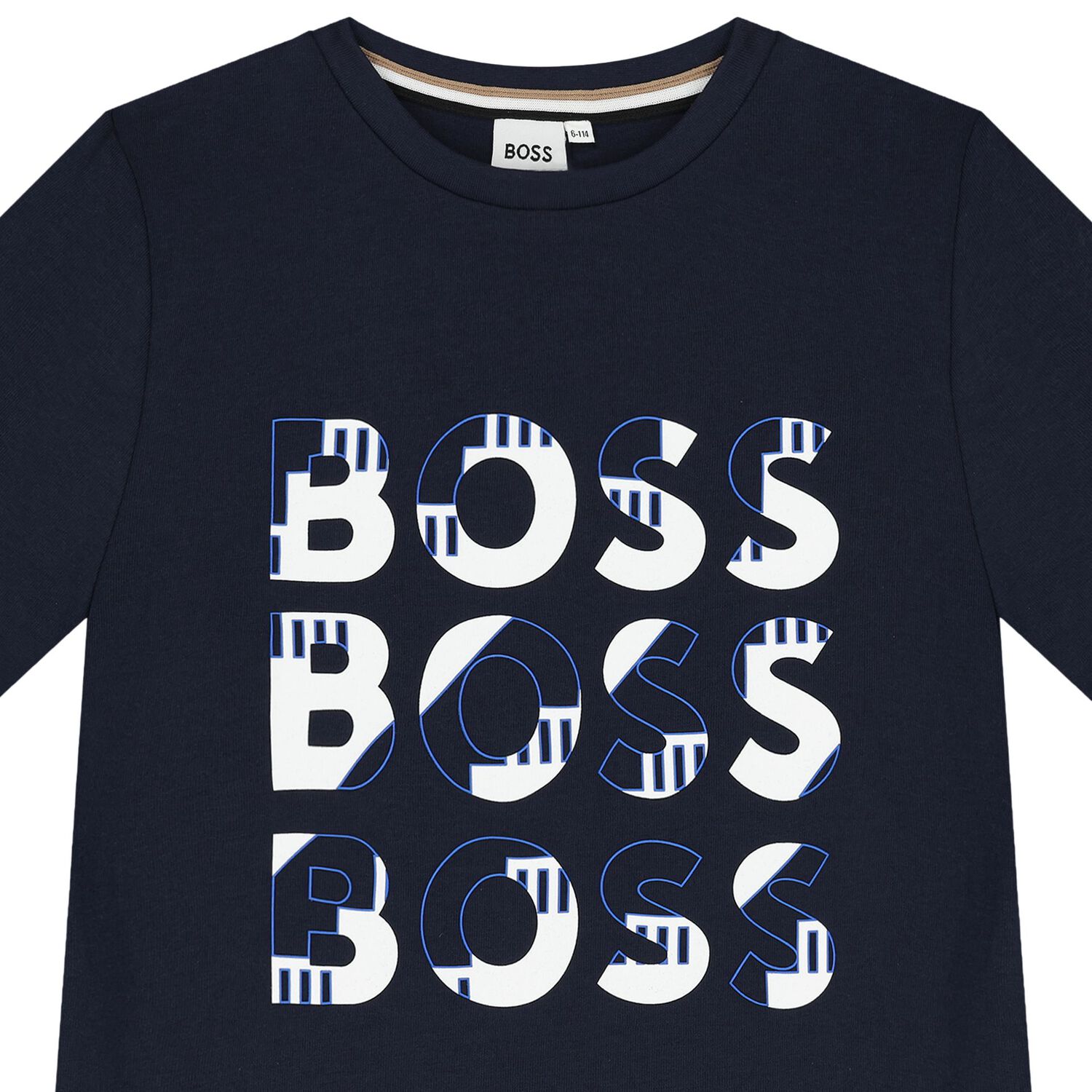 Boys Navy Blue Logo T-Shirt, 4, hi-res image number null