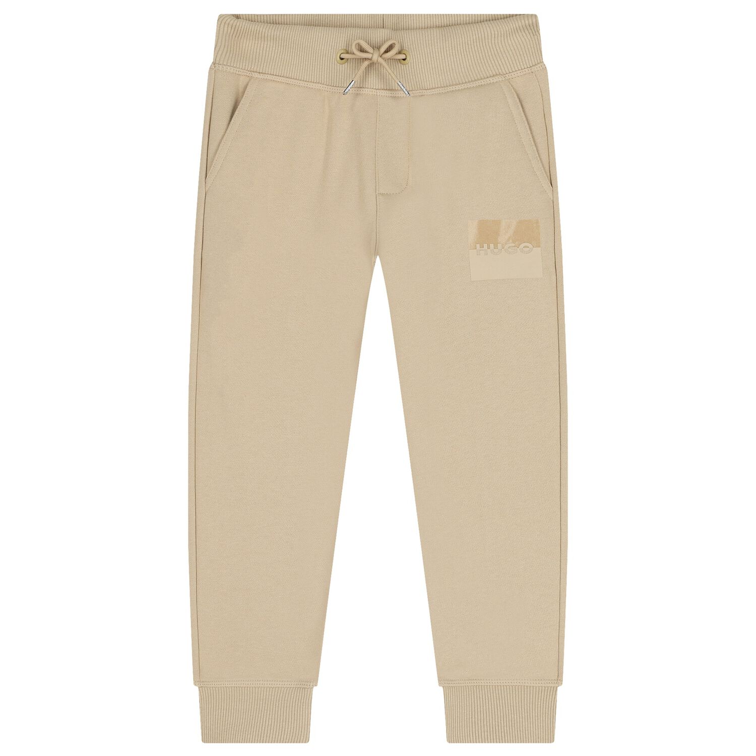 Boys Beige Logo Joggers, 2, hi-res
