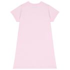 Girls Pink Cotton Bag Print Dress, 1, hi-res