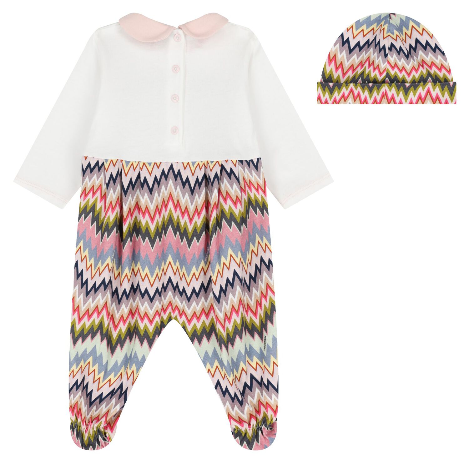 Baby Girls Multi-Coloured Zig Zag Babygrow Gift Set, 1, hi-res