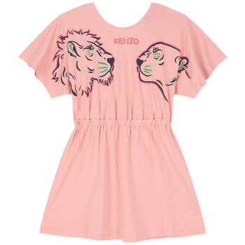 Girls Pink Logo Dress