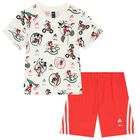Ivory & Red Disney Logo Shorts Set, 1, hi-res