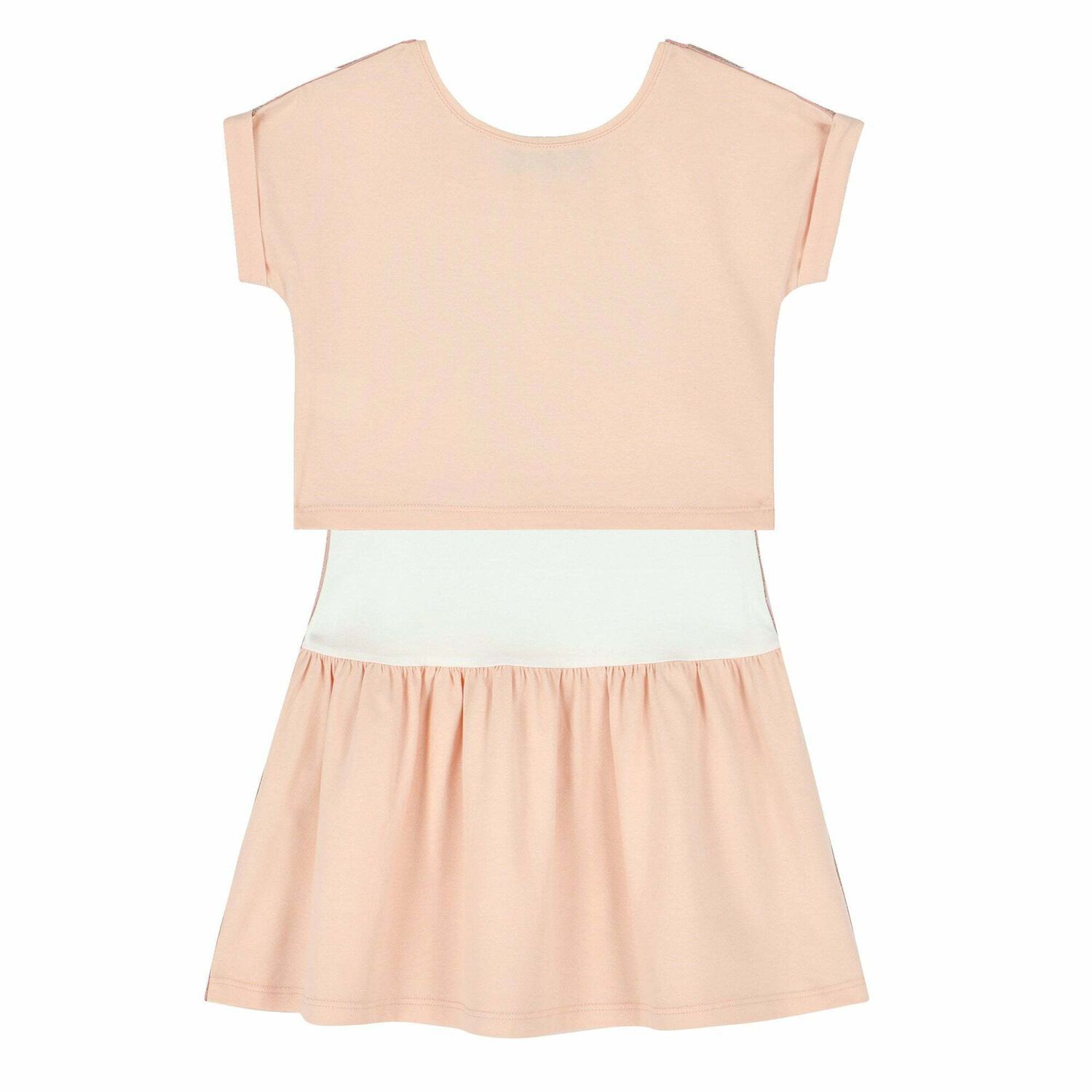 Girls Pink & White 2 Piece Dress Set , 1, hi-res