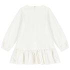 Girls Ivory Geo Map Bow Dress, 1, hi-res