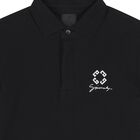 Boys Black Logo Polo Shirt, 1, hi-res