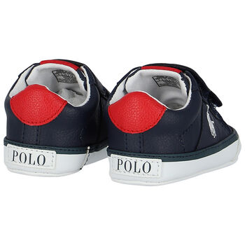 Baby Boys Navy Blue Logo Pre Walker Shoes