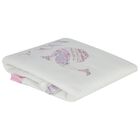 Baby Girls White & Pink Ruffled Iride Blanket, 2, hi-res