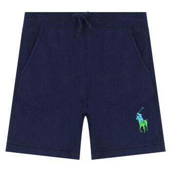 Boys Navy Logo Shorts