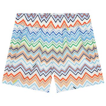 Boys Multi-Coloured Zig Zag Swim Shorts