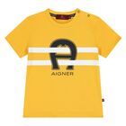 Younger Boys Yellow Logo T-Shirt, 1, hi-res