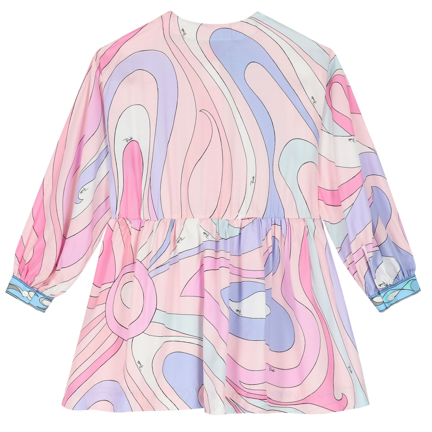 Girls Pink Abstract Dress, 1, hi-res