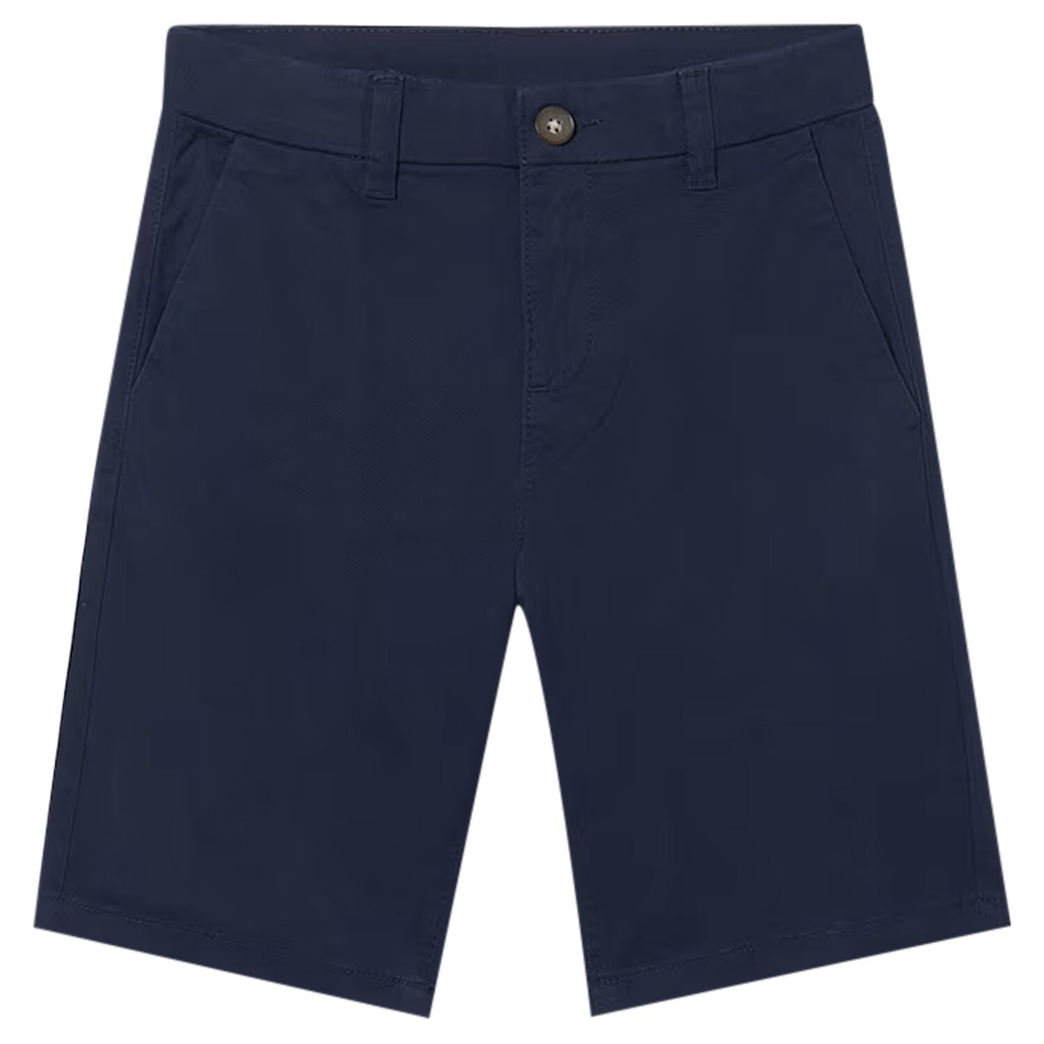 Boys Navy Blue Chino Shorts, 2, hi-res