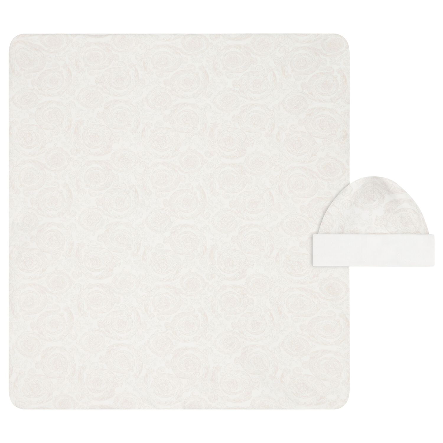 Ivory & Beige Barocco Logo Baby Gift Set, 1, hi-res