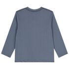 Boys Blue Bear Long Sleeeve Top, 1, hi-res