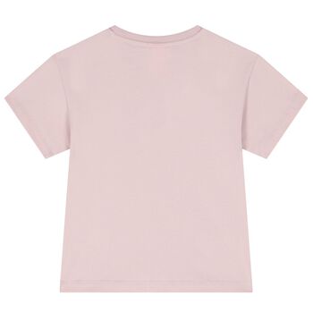 Girls Pink Trolls Logo T-Shirt