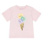 Younger Girls Pink Logo Ice Cream T-Shirt, 1, hi-res