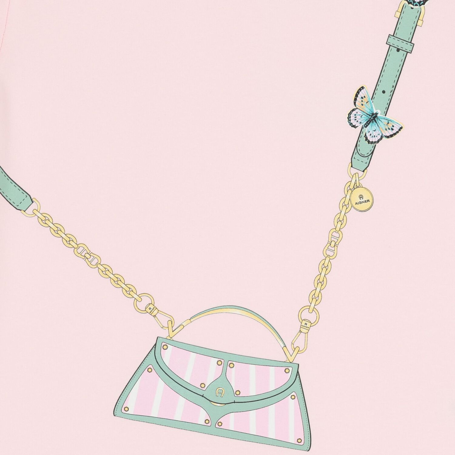 Girls Pink Logo Bag T-Shirt, 2, hi-res