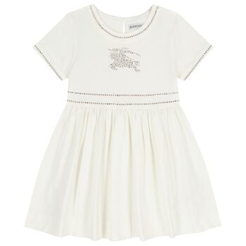 Girls Ivory Equestrian Knight Dress