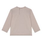 Younger Boys Beige & Ivory Logo Long Sleeve Top ( 2-Pack ), 1, hi-res