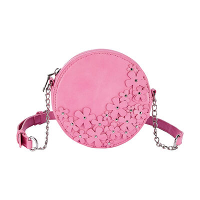 Girls Pink Flower Shoulder Bag