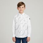 Boys White Logo Shirt, 1, hi-res