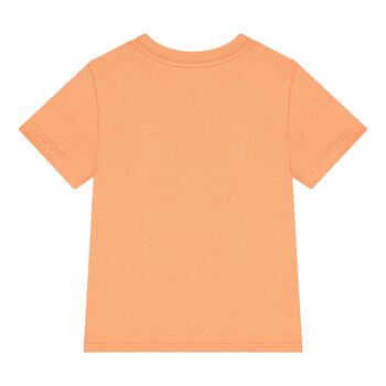Baby Boys Orange Teddy Bear Logo T-Shirt