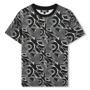 Boys Black & White Logo T-Shirt