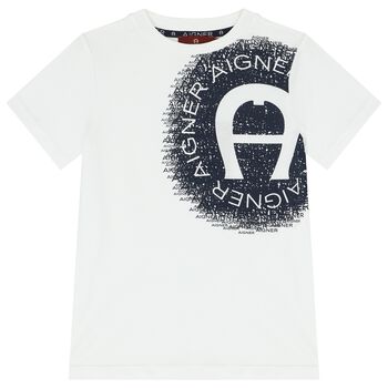 Boys White Logo T-Shirt