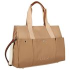 Beige Canvas Baby Changing Bag, 1, hi-res