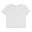 Younger Girls White Thomas Bear T-Shirt, 1, hi-res