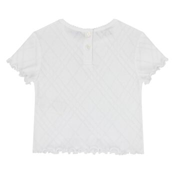 Younger Girls White Thomas Bear T-Shirt