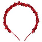 Girls Red Embellished Crystal Headband, 1, hi-res
